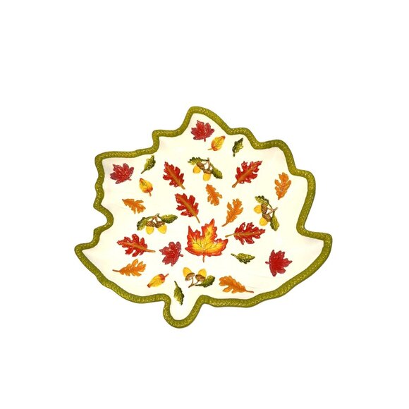 Temptations by Tara Seasonal Autumn Leaf Shaped Platter - Picture 4 of 6